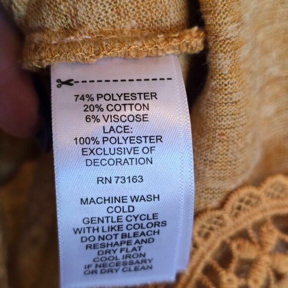 Women's Gold Short Sleeved Top sz 3X - Picture 6 of 6